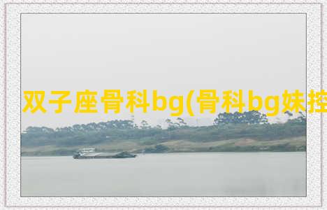 双子座骨科bg(骨科bg妹控什么意思)